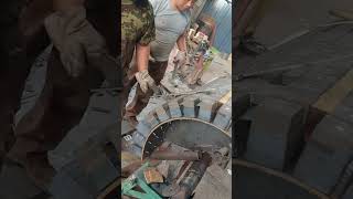 Magnetic separator drum magnet installation process [upl. by Trinatte]