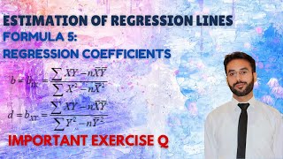 Estimation of Regression Lines  Formulas 5  Important Ex Q  Statistics  CH 6  LEC 14  HSSC [upl. by Coucher]