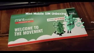 Mint Mobile SIM Card Unboxing amp Installation [upl. by Keligot]