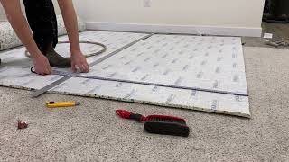 DIY how to install carpet on stairs with bullnose by a mechanic [upl. by Shina]