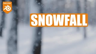 Snowfall in Blender 42 using Simulation Nodes [upl. by Natassia102]