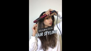 Hair Styling with Remington Silk Straightener [upl. by Courtund]