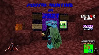 2b2t on Minecraft 120 Portal Hunting For bases in the 100k 2 bases found [upl. by Odnalro]