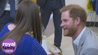 Prince Harry receives baby gift at Youth Zone opening [upl. by Berck]