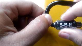 Padlock Carabiner Setting Password [upl. by Keligot558]