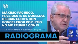 Máximo Pacheco presidente de Codelco descarta cita con Ponce Lerou por litio No me reuniré con él [upl. by Zared]