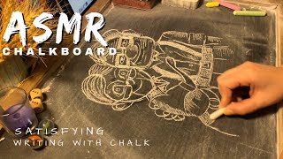 ASMR chalkboarddrawing UP animation characterssound of chalk on board relaxingno talking [upl. by Lynne]