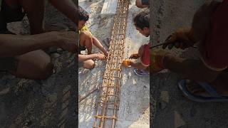 Beam ring Bar bending shorts rebar Ak77 ytshorts construction civilengineering engineering [upl. by Esilram]