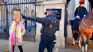 🛑Tourists Ignoring Bollard Safety Police Step In During Changing of the Guards [upl. by Corliss619]