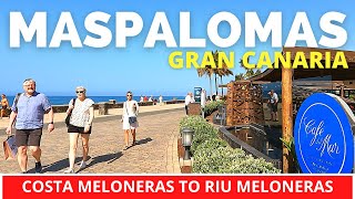 MASPALOMAS Gran Canaria March 2023 🔴 Lopesan Costa Meloneras to Riu Palace Meloneras Hotel [upl. by Vladi483]