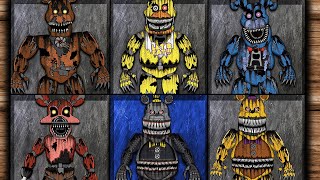 ASMR All FNAF 4 Repair Animations  Five Nights At Freddy’s [upl. by Maddox637]