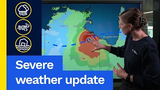 Severe Weather Update 19 March 2024 ExTropical Cyclone Megan brings severe weather to the NT [upl. by Aivirt373]