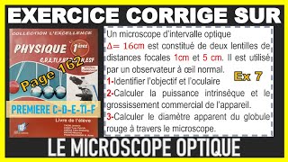 🕵️LES INSTRUMENTS DOPTIQUES  LE MICROSCOPE Exercice dapplication No 1 [upl. by Hsu]