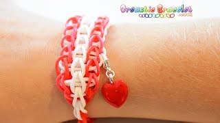 DIY Tutorial  Triple single CREASTIC BRACELET loom [upl. by Skyler]