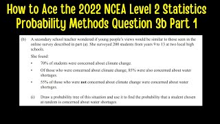 How to Ace the 2022 NCEA Level 2 Probability Methods Question 3b Part 1 [upl. by Anatnom969]