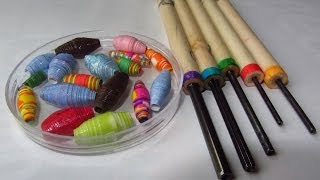 How to Make Paper Beads with Paper Bead Rollers Craft Tutorial [upl. by Tegdirb]