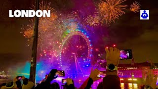 London’s 2023 fireworks 🇬🇧 New Years Eve Fireworks 🎆 2022  2023  NYE  4K HDR withlovefromlondon [upl. by Yttig305]