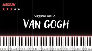 Van Gogh  Virginio Aiello  INTERMEDIATE Piano Tutorial [upl. by Aihsenek874]