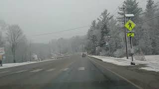 Holiday Week Snowy Drive  Killington Vermont Access Road  Crazy Saturday on the Slopes [upl. by Llertnov]