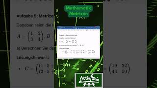 Matrizen  Multiplikation  Lernzuflucht Hagen [upl. by Stanton]