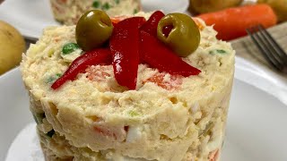 ENSALADILLA RUSA casera I Ensalada Rusa 👉 Española😋😋 [upl. by Nylak]