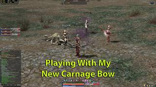 Lineage 2  Playing With My New Carnage Bow  Elmorelab Teon x1 C4 [upl. by Friedrich60]