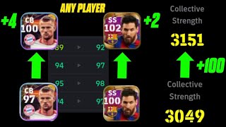 HOW TO INCREASE PLAYERS OVERALL RATINGS AND COLLECTIVE STRENGTH IN EFOOTBALL 2024 MOBILE [upl. by Htabazile155]