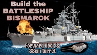 Build the battleship bismarckPart 1 decking amp turret [upl. by Caughey592]