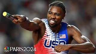 Noah Lyles anchors USA dream team to WORLD CHAMPIONSHIP in 4x100 drag race  NBCS [upl. by Airahcaz]