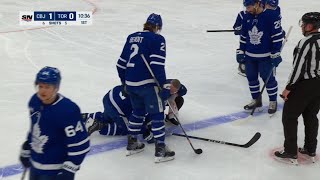 Ryan Reaves loses balance and injures himself [upl. by Eyeleen]