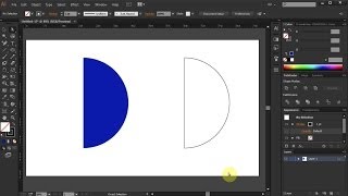 How to Draw a Half Circle in Adobe Illustrator [upl. by Eldnar]