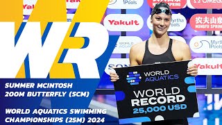 Under 2 Minutes Mark at the Womens 200m Butterfly for 🇨🇦 Summer McIntosh and New World Record 🌊🏊‍♀️ [upl. by Mehsah]