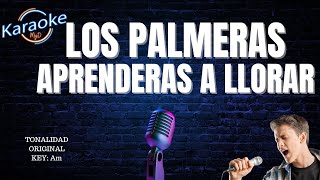 Los Palmeras  Aprenderas a llorar Karaoke Profesional karaoke2024 cumbia lospalmeras [upl. by Moran572]