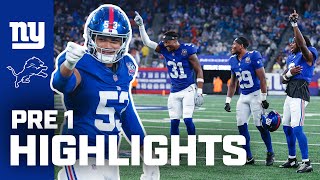 Highlights Giants vs Lions  Preseason Week 1  New York Giants [upl. by Airlee]