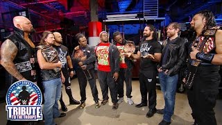 The New Day The Club and The Shield stand facetotoface Tribute to the Troops Dec 14 2016 [upl. by Winther]