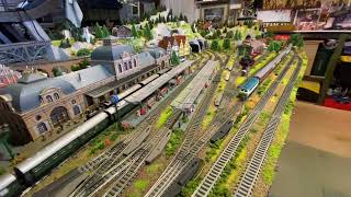 N gauge fleischmann piccolo model train railway scenic layout Baden Baden by noch un edited running [upl. by Roswald]