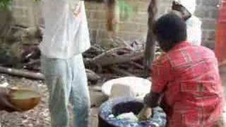 Pounding Yams in Benin [upl. by Ritch687]