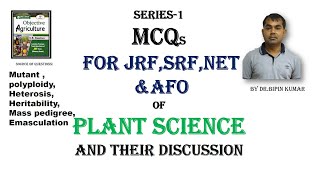 Series 1 MCQs of Plant ScienceMutant polyploidyHeterosisHeritabilityMass pedigree Emasculation [upl. by Nosirrah]