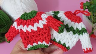 How To Crochet Christmas Ornament  Easy Crochet Christmas decorations  Easy Knittings [upl. by Rica]