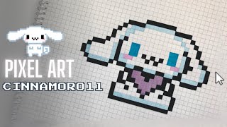 Pixel Art Tutorial Drawing CINNAMOROLL Step By Step [upl. by Gilliam]