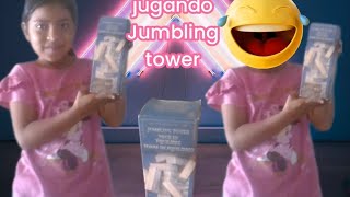 jumbling tower mi hermanita jugando jumbling tower [upl. by Ylak]