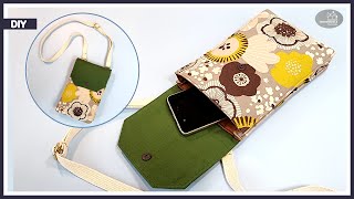 Easytomake mini crossbody bag  DIY Smartphone purse bag [upl. by Oakes]