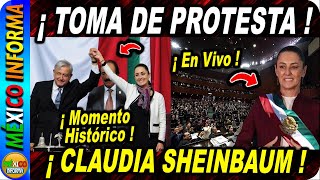 ¡TOMA DE PROTESTA EN VIVO LA PRIMER MUJER PRESIDENTA CLAUDIA SHEINBAUM [upl. by Yllrebmik]