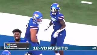 Devin Neal 48 Yard Touchdown Run  Missouri St vs Kansas [upl. by Ennobe]