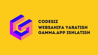 GAMMAAPP Ishlatish  CODESIZ WEBSITE YARATISH [upl. by Leontina]