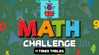 Maths Challenge  4 Times Tables Quiz MathForKids educationalvideo TimesTablesPractice [upl. by Filahk]