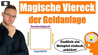 Magische Viereck der Geldanlage einfach erklärt  Beispiele [upl. by Kcirtap]