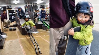 2 YEAR OLD BABY SKATE PROGRESSION [upl. by Einnim823]