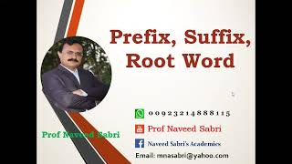 Prefix Suffix Root word  Vocabulary Improvement  CSS Vocabulary [upl. by Marni]