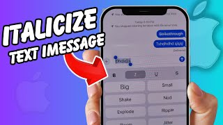 iOS 18 How to Italicize Text in iMessage on iPhone [upl. by Yroj347]